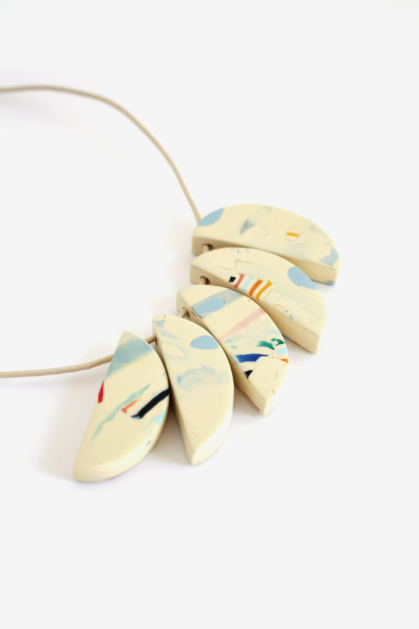 000014 6 BOST D BLUE contemporary geometric necklace clay yewelry handmade scaled