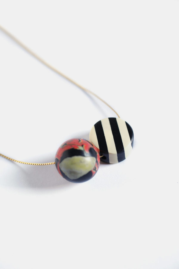 000023B 01 16 3 ORAIN2 TEXTURES STRIPES balls golden rose contemporary geometric necklace yewelry scaled