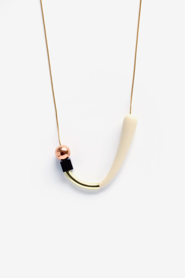 000025 2 BIHAR curve brass contemporary geometric necklace clay yewelry handmade scaled