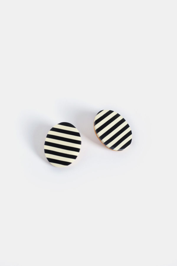 PENDIENTES BOTÓN "OBALO Stripes" - Imagen 3